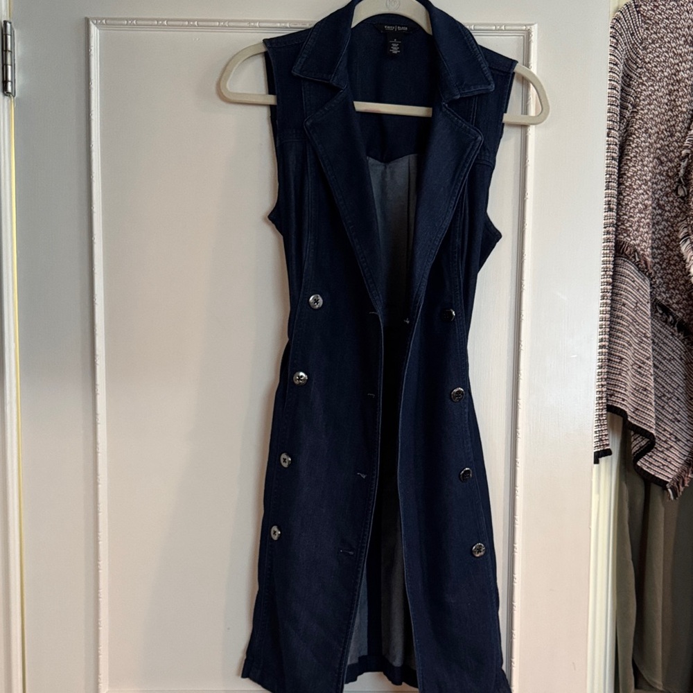 White House Black Market Dark Blue Denim Jacket